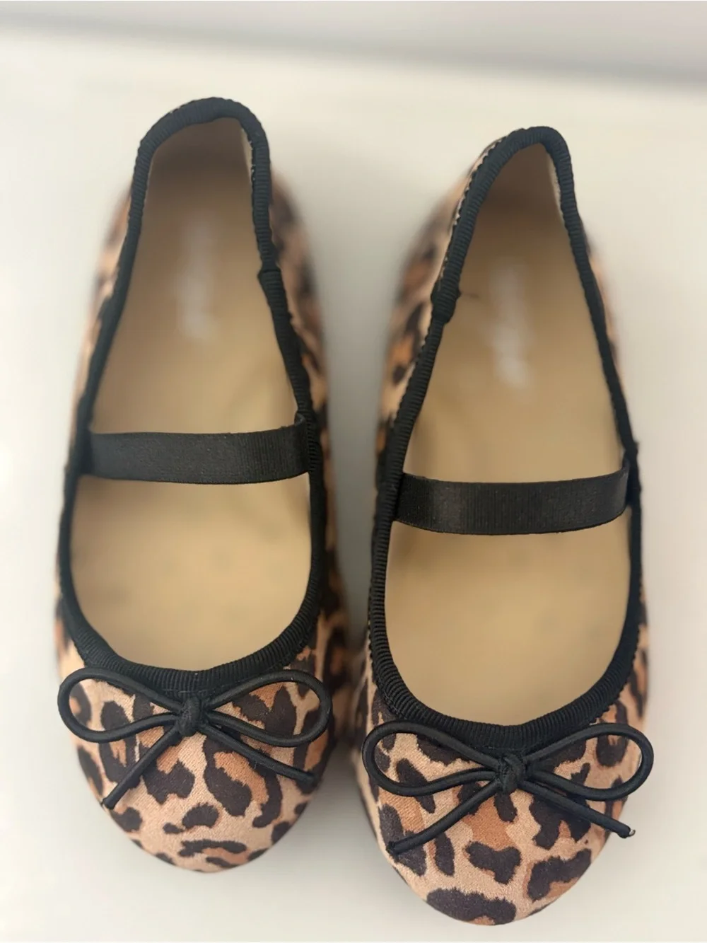 Cat & Jack Leopard Print Mary Jane Flats with Black Trim